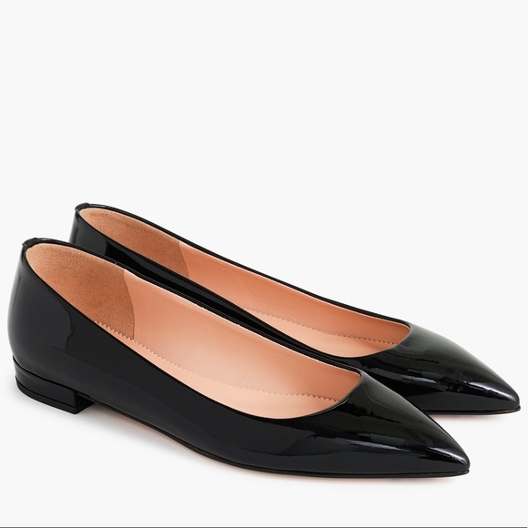 patent leather pointed toe flats